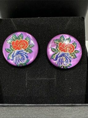 Cloisonné earrings